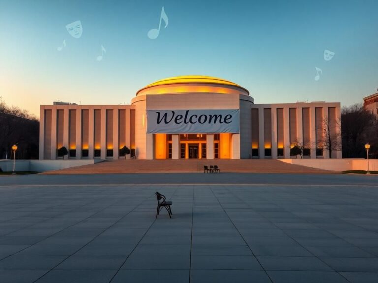 Flick International Majestic view of the Kennedy Center showcasing its iconic architecture and grand plaza