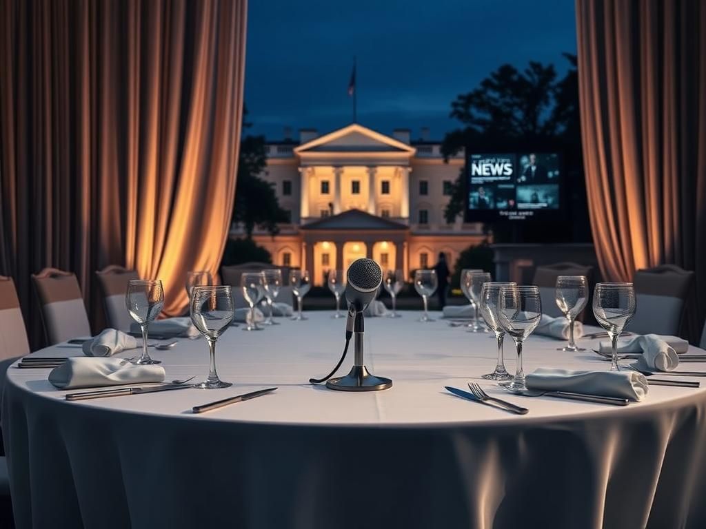 Flick International Elegant dining table set for the White House Correspondents' Association dinner