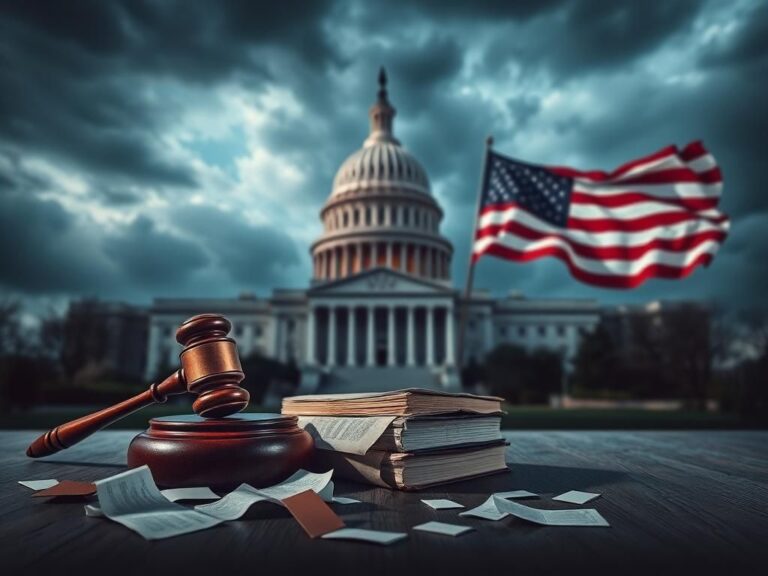 Flick International U.S. Capitol building under a stormy sky representing political turmoil