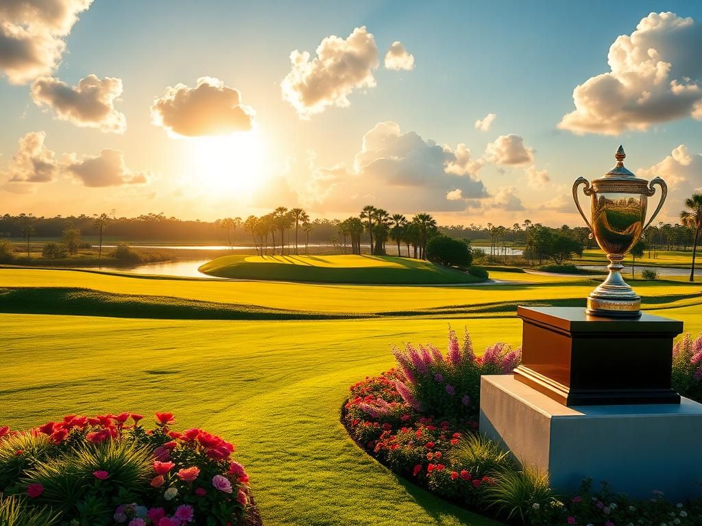 Flick International Lush golf course scene at TPC Sawgrass celebrating Rory McIlroy's victory