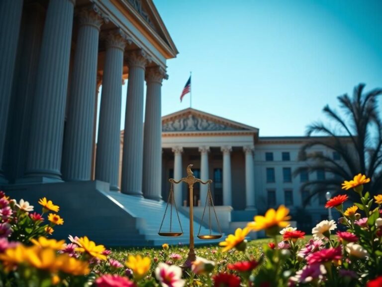 Flick International Exterior view of a federal building symbolizing justice and authority