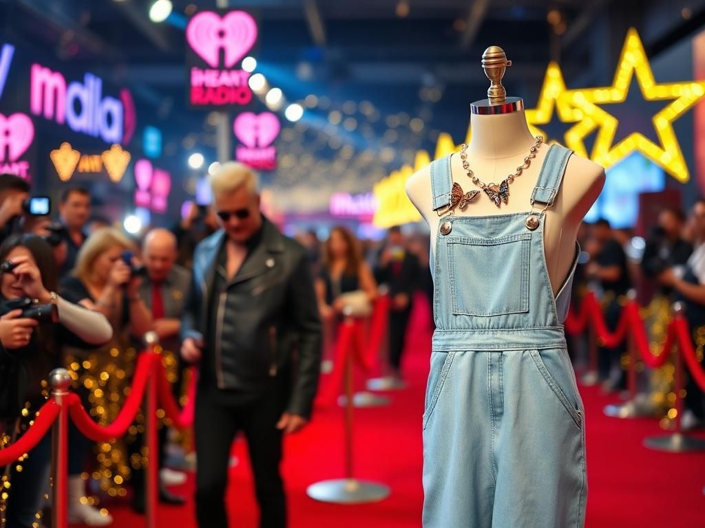 Flick International Tori Spelling posing on the red carpet at the iHeartRadio Music Awards