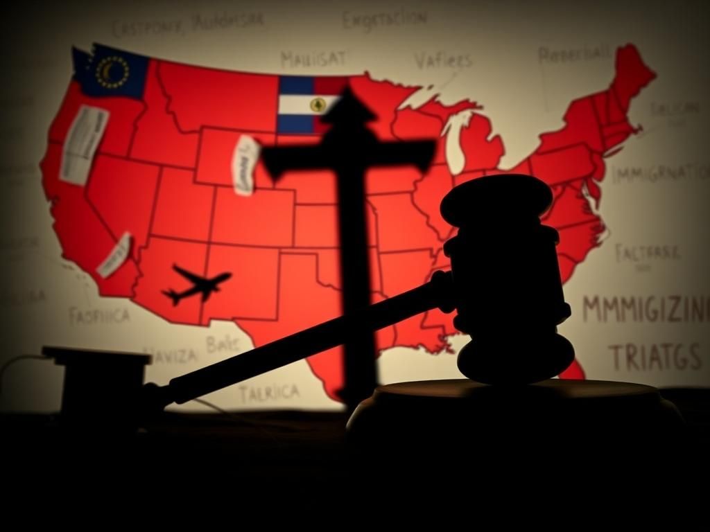 Flick International Silhouette of a gavel symbolizing justice over a map of the United States