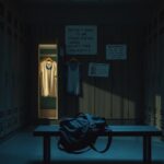 Flick International Empty school locker room with gym uniforms hanging, symbolizing privacy concerns