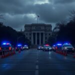 Flick International Police presence outside CIA headquarters during barricade incident in Virginia