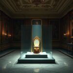 Flick International Ornate display pedestal in Blenheim Palace exhibit room where an 18-carat golden toilet was stolen