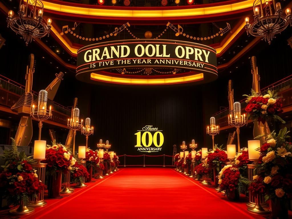 Flick International Elegant red carpet scene at the Grand Ole Opry celebrating its 100th anniversary