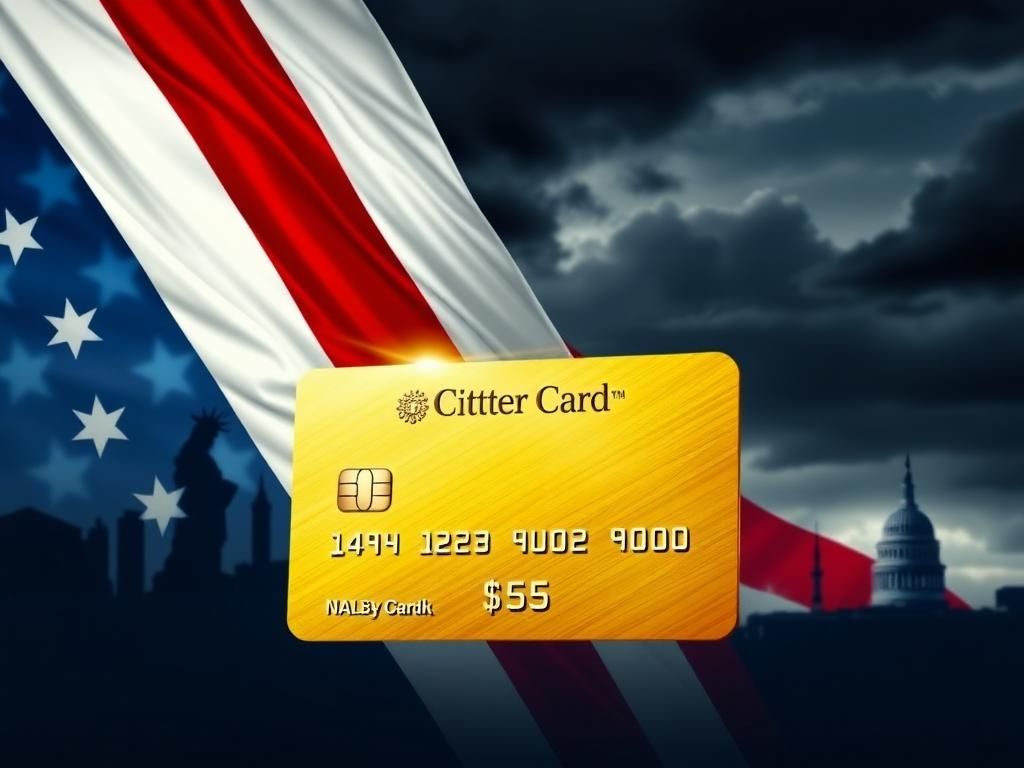 Flick International Gold card symbolizing citizenship against American flag backdrop