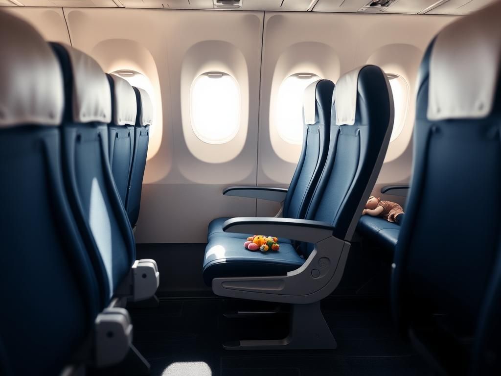 Flick International Vibrant airplane cabin showcasing empty seats