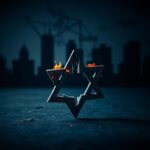 Flick International Broken Star of David on a dark background symbolizing rising antisemitism