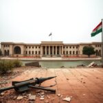 Flick International Damaged Republican Palace in Khartoum after military conflict