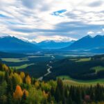 Flick International Expansive view of the U.S.-Canada border landscape showing the divide