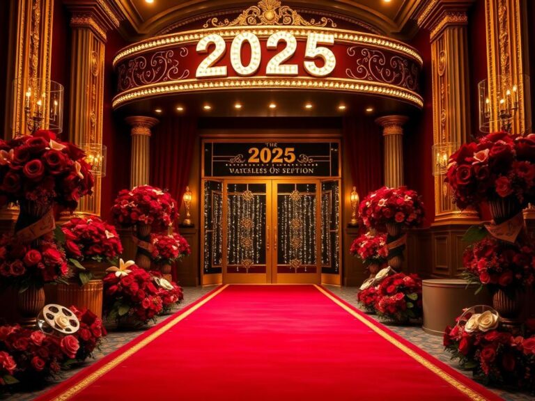 Flick International Lavish red carpet entrance at the 2025 Oscars