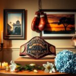 Flick International Elegant tribute scene featuring heavyweight boxing championship belt with candlelight