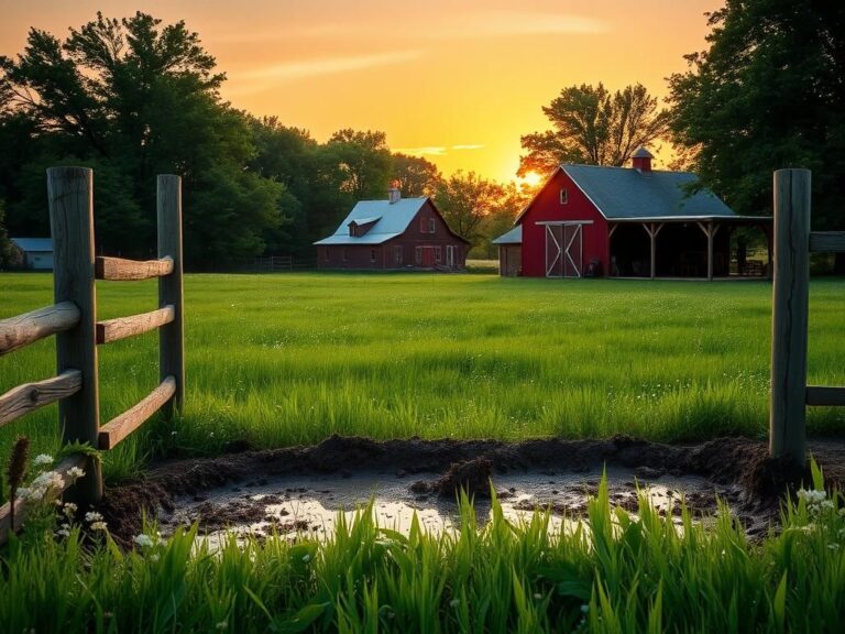 Flick International A serene rural landscape in Iowa during summer featuring wildflowers and a rustic wooden fence