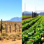 Flick International Split image illustrating border security and agricultural contributions