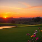 Flick International Picturesque sunset golf course symbolizing love and connection