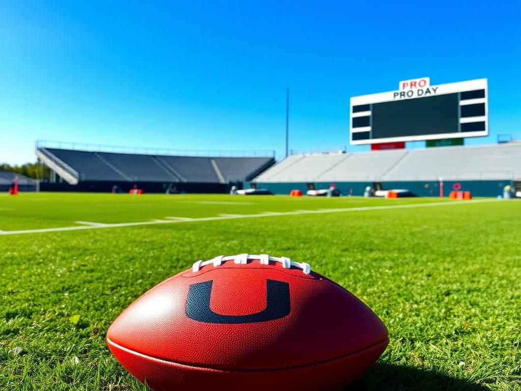 Flick International Cam Ward showcasing his skills at Miami's pro day with NFL teams in attendance