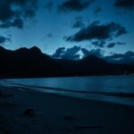 Flick International Serene dusk view of Trinidad and Tobago with silhouette of lush mountains and stormy sky