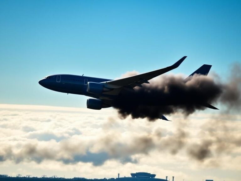 Flick International Boeing 767-300 cargo plane midair with fire and smoke from right engine