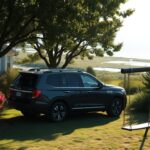 Flick International Parked black SUV in a luxurious coastal environment on Martha's Vineyard