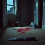 Flick International Blood-stained apartment scene with a single bloody shoe print