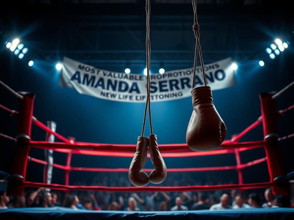 Flick International Illuminated boxing ring representing Amanda Serrano's partnership with Most Valuable Promotions