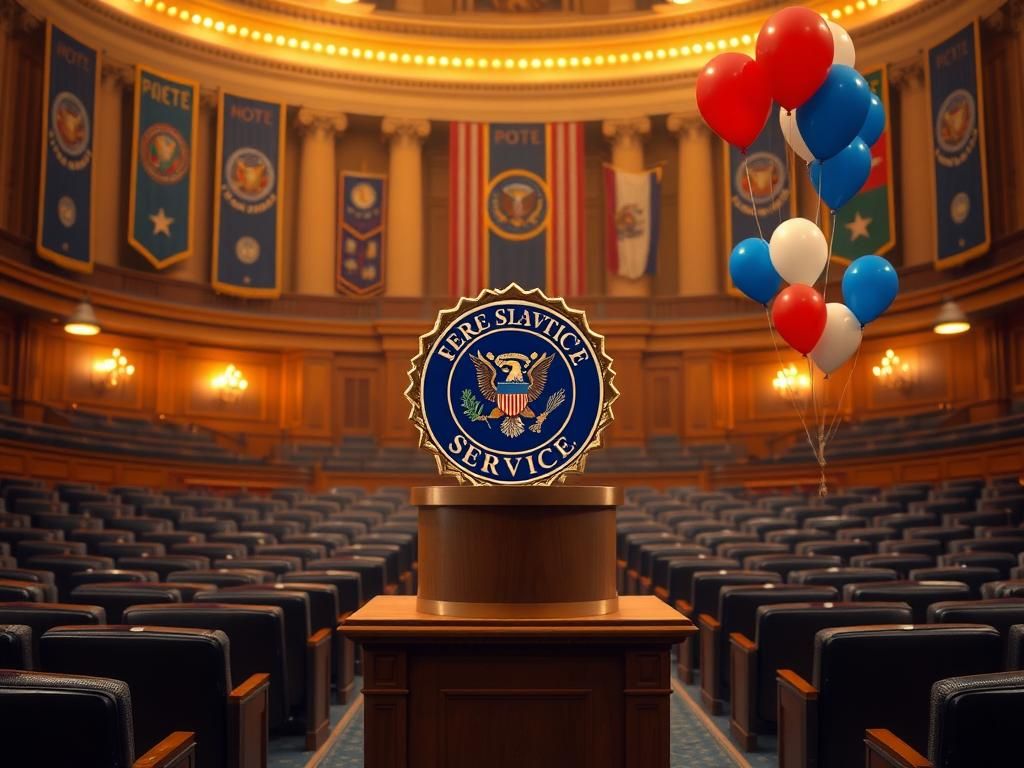 Flick International DJ Daniel, a 13-year-old brain cancer survivor, standing proudly at a congressional podium adorned with a Secret Service badge