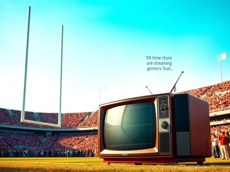 Flick International Classic American football stadium during game day with goalposts and blurred crowd