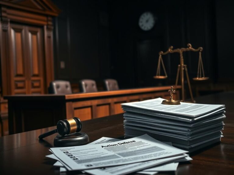 Flick International Somber courtroom scene with an empty jury box and judge's bench