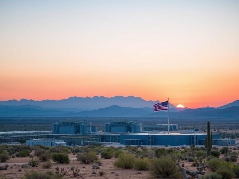 Flick International Arizona desert landscape with a semiconductor fabrication plant