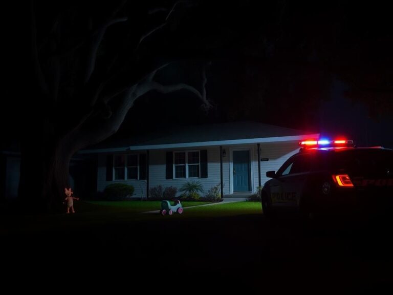 Flick International Exterior of a suburban Florida home with a faint streetlight glow during nighttime