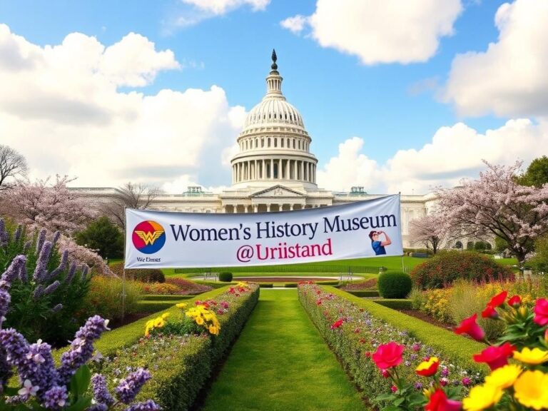 Flick International Lush garden in front of the U.S. Capitol symbolizing political collaboration and women's empowerment