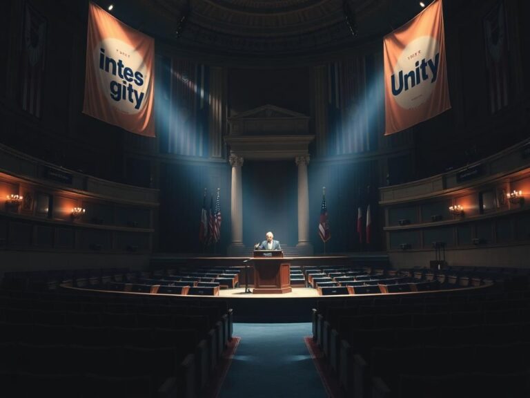 Flick International Dramatic scene in a legislative chamber during a significant political address