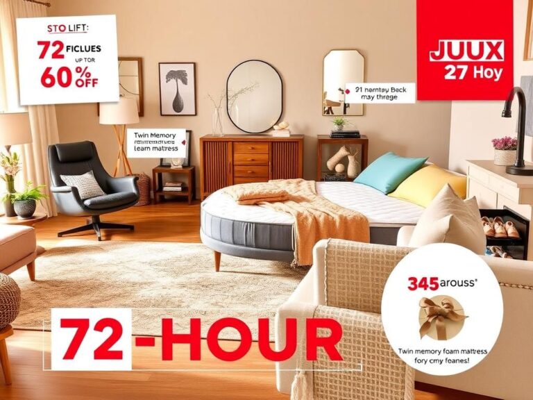 Flick International Cozy living room featuring home furnishings with discounts up to 60% off during Wayfair's sale