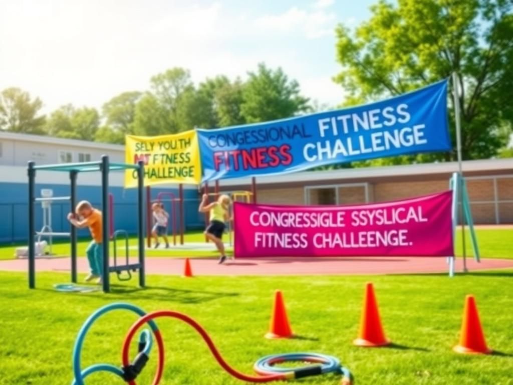 Flick International Vibrant playground set for children's fitness activities with various fitness stations.