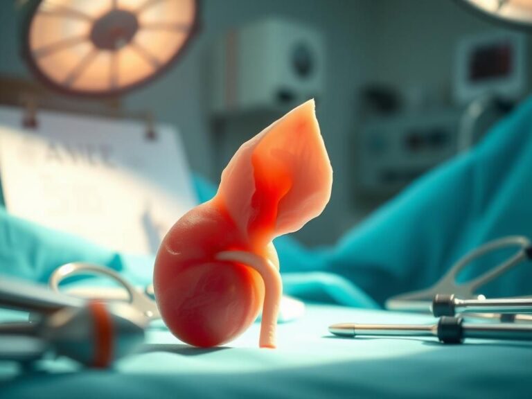 Flick International Close-up of a pig kidney in a medical setting with surgical tools