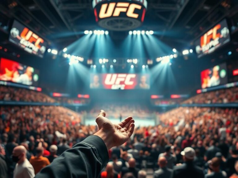 Flick International High-energy UFC fight scene with empty handshake gesture symbolizing a misunderstood moment