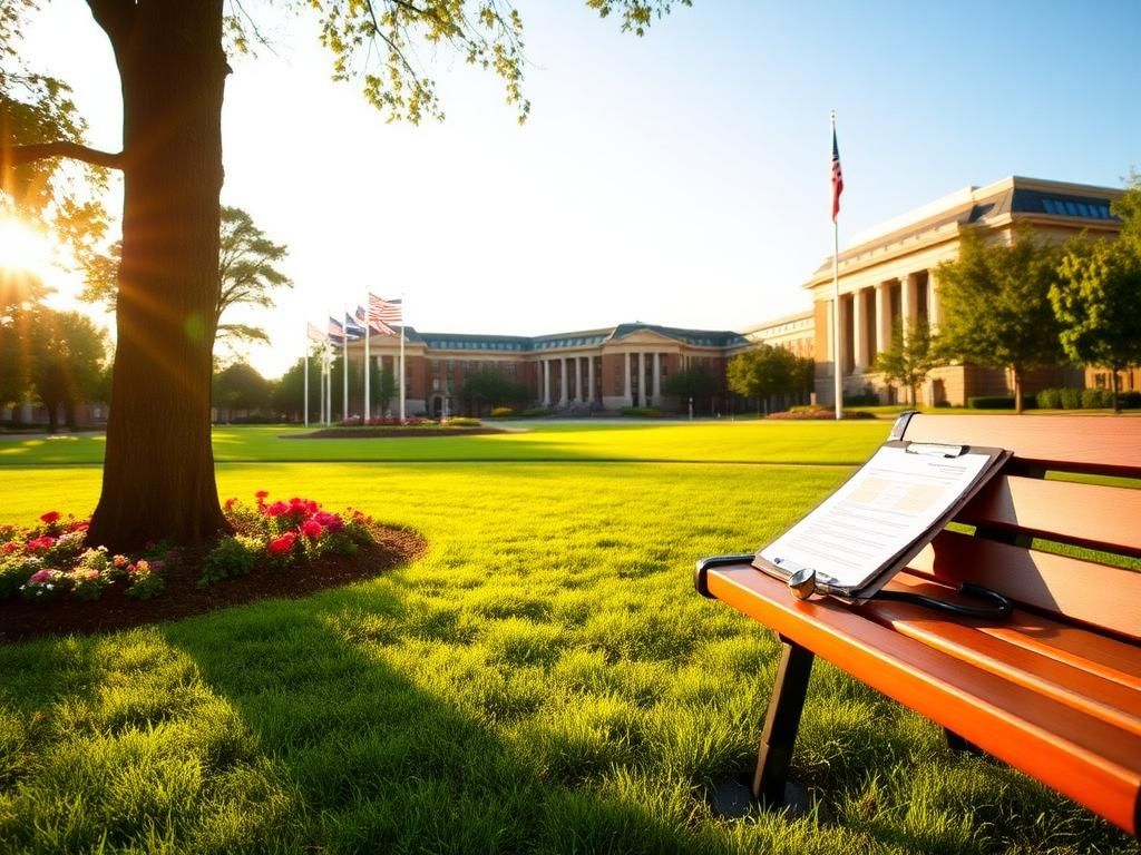 Flick International Scenic view of Walter Reed National Military Medical Center showcasing vibrant health and wellness