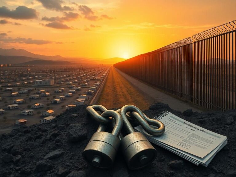 Flick International Stark border landscape illustrating the divide between immigration impacts and security measures