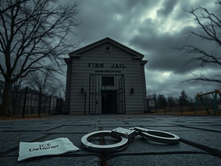 Flick International Vacant Virginia county jail with iron gate ajar