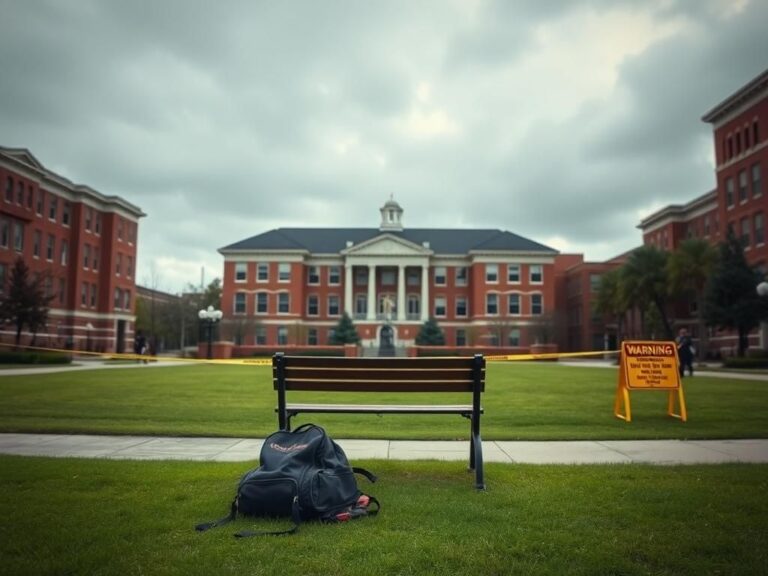 Flick International Abandoned backpack on Florida State University campus grounds