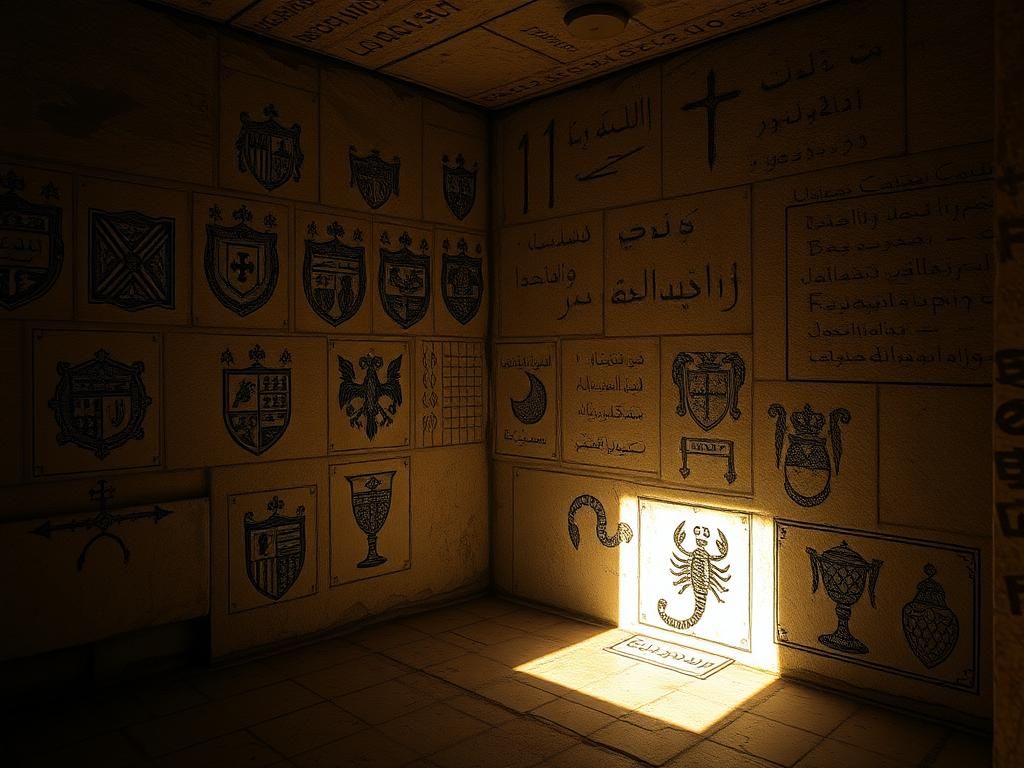 Flick International ancient inscriptions in the Room of the Last Supper