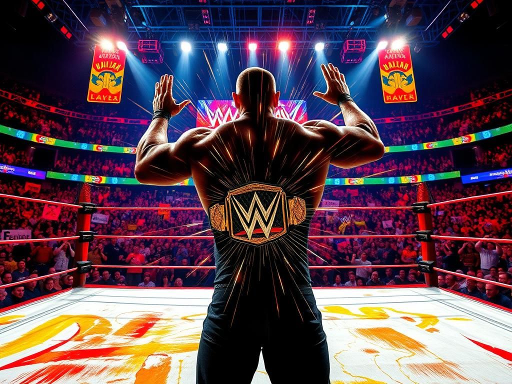 Flick International A thrilling wrestling scene featuring Joe Hendry poised in the ring against Randy Orton