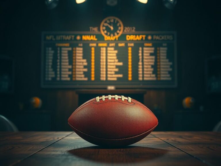 Flick International A leather football on a wooden table symbolizing NFL Draft dreams