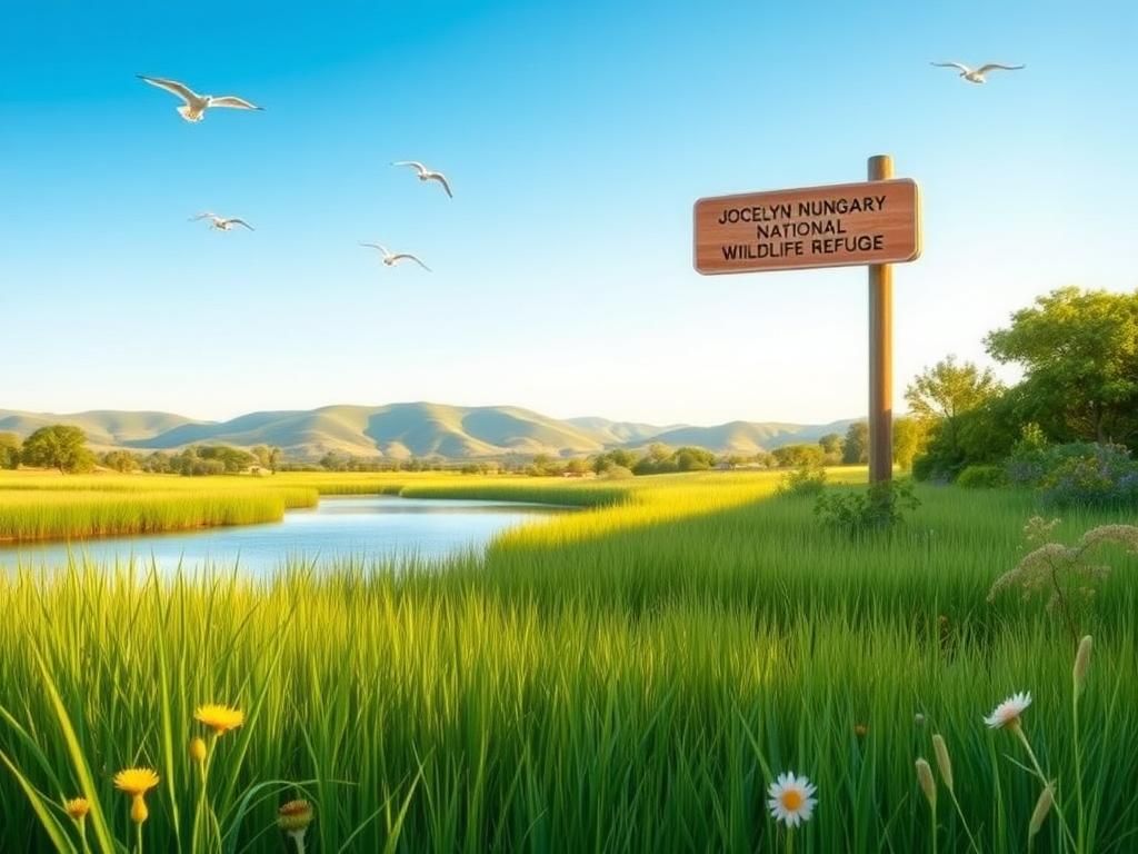 Flick International Serene landscape of the Jocelyn Nungaray National Wildlife Refuge in Texas