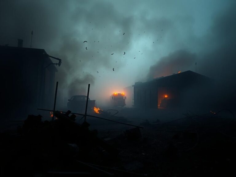 Flick International Charred remains of a garage engulfed in flames representing the tragic fire incident in Chicago
