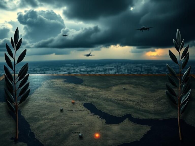 Flick International A dramatic military map of the Middle East highlighting Iran's nuclear facilities