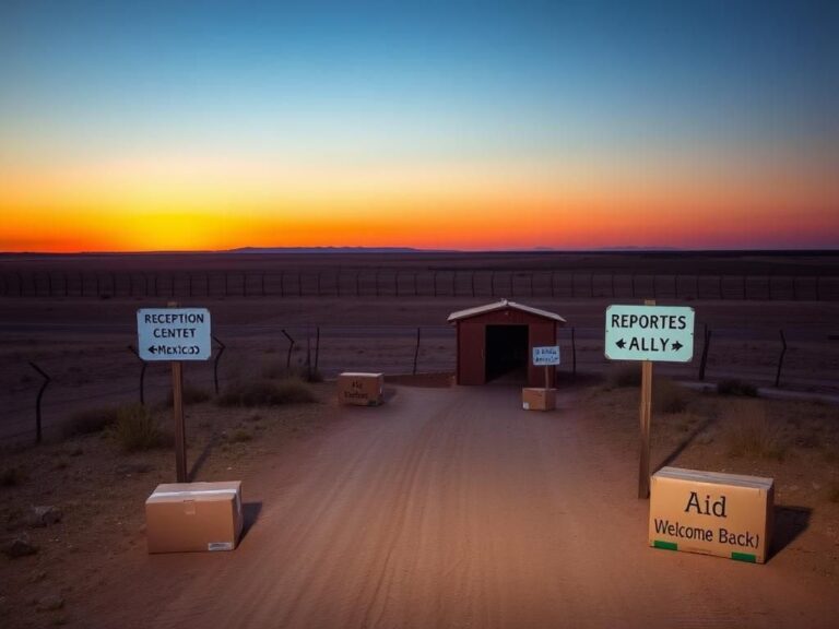 Flick International A scenic view of the U.S.-Mexico border with barbed wire fencing and a sunset sky.