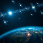 Flick International A dynamic view of a starry night sky filled with satellites from Amazon's Project Kuiper